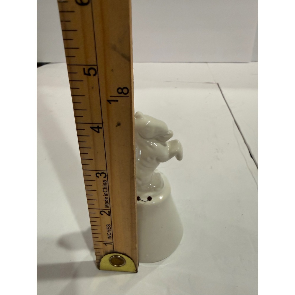 Vintage White Ceramic Rearing Unicorn Stallion Dinner Bell Whimsygoth Decor Y2K - Picture 3 of 6
